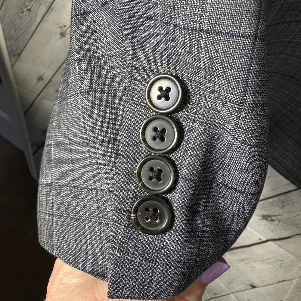 Ralph Ralph Lauren Mens 50L Grey Glen Plaid Wool Blend Blazer‎ Sport Coat Jacket